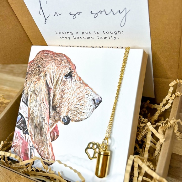 Memorial Pet Portrait and Urn Gift Set - Picture 5 of 9